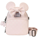 Loungefly Minnie Mouse Mini Checkered Texture Backpack Crossbody Bag