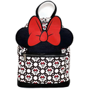 Minnie Mouse 10" Mini Deluxe Backpack with 1 Front pocket and Large Minnie Bow