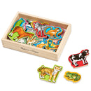 Melissa & Doug 20 Wooden Animal Magnets in a Box