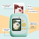 kiimento Ink‑Free Instant Print Digital Camera for Kids 8+, Creator Mode, Density Control, 25+ Filters Mint Green
