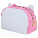 Fast Forward Hello Kitty Cosmetic Makeup Bag Officially Licensed 9 Inch Pink and White Leather Toiletry Tote Bag