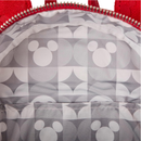 Loungefly Disney All Red Mickey Ears Burnout Mini Backpack with Mini Coin Bag