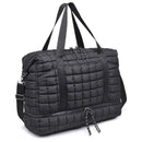Globetrotter Quilted Nylon Puffer Travel Weekender Black
