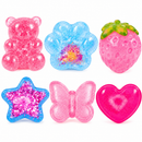 MushMeez Crystal Taba Squishy Toy, Soft Sticky Glitter Sensory Fidget Stress Relief Toy, Assorted Styles, 1 Piece