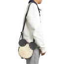 Mickey Mouse Wicker Handbag with Black Mickey Ears for daily use