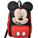 Disney Mickey 3D Red and Black Nylon Kids 16" School Backpack for Girls and Boys ages 3+