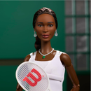 Barbie Inspiring Women Series, Venus Williams Fashion Doll with Signature Tennis Uniform and Racket, Includes Displayable Packaging