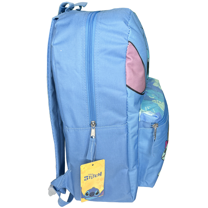 Blue Lilo and Stitch Nylon School Backpack 16" Bookbag for Girls & Boys