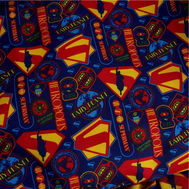 Loungefly DC Superman Nylon Full-Size School  Backpack, 17in