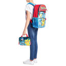 Pokemon Red 5pc 16" Backpack Set Keychain, Utility Case, Zipper pouch