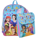 Disney Princesses 16" Nylon Backpack with Lunch Bag set for Girls 3+