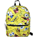 Sponge Bob All Over Print Nylon School Backpack 16" Bookbag for Girls & Boys