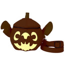 Loungefly Disney Stitch Pumpkin Head Figural Glow Crossbody Bag, Halloween Style