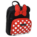 Disney Minnie All Black 10in PU Backpack with a Red Bow and Minnie ears, PU for Girls