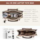 LOVEVOOK Laptop Leather Messenger Work Bag for Women, Waterproof Business Teacher Bag, Large Computer Laptop Bag