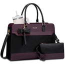 LOVEVOOK Laptop Leather Messenger Work Bag for Women, Waterproof Business Teacher Bag, Large Computer Laptop Bag