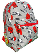 Gray Snoopy 16" Nylon School Backpack for Kids, with a front Pocket