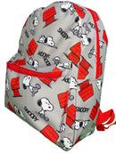 Gray Snoopy 16" Nylon School Backpack for Kids, with a front Pocket
