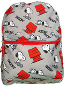 Gray Snoopy 16" Nylon School Backpack for Kids, with a front Pocket