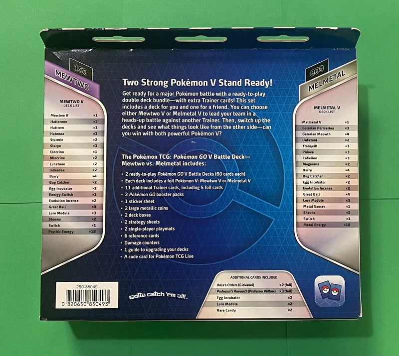 The Pokemon TCG: Pokemon GO V Battle Deck Mewtwo vs. Melmetal