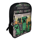 Minecraft Creeper and Mobs 16 Backpacks Front Pocket, Green Boys Kids
