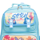Disney Stitch & Angel 15.5" Polyester Blue Large Backpack with 2 Front Pockets