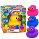 Fun Storm Squishy Duck Fidget Toy 3.14", Soft Squeeze Sensory Stress Relief Rubber Duck, Random Color, 1 PC, Ages 3+