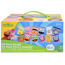 Leap Year Sesame Street 24-Pack of Dough with Carrying Handle, Includes 24 cans of 2oz Dough in 12 Popular Colors, Gift for Kids