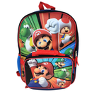Super Mario Unisex Navy Blue Backpack 16" & Detachable Insulated Lunch Bag