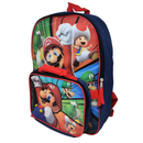 Super Mario Unisex Navy Blue Backpack 16" & Detachable Insulated Lunch Bag