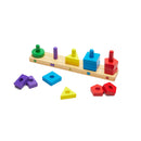 Melissa & Doug Stack and Sort Board - Wooden Educational Toy With 15 Solid Wood Pieces