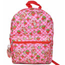 Strawberry Short Cake All Over Pink Nylon School Backpack 16" Bookbag for Girls