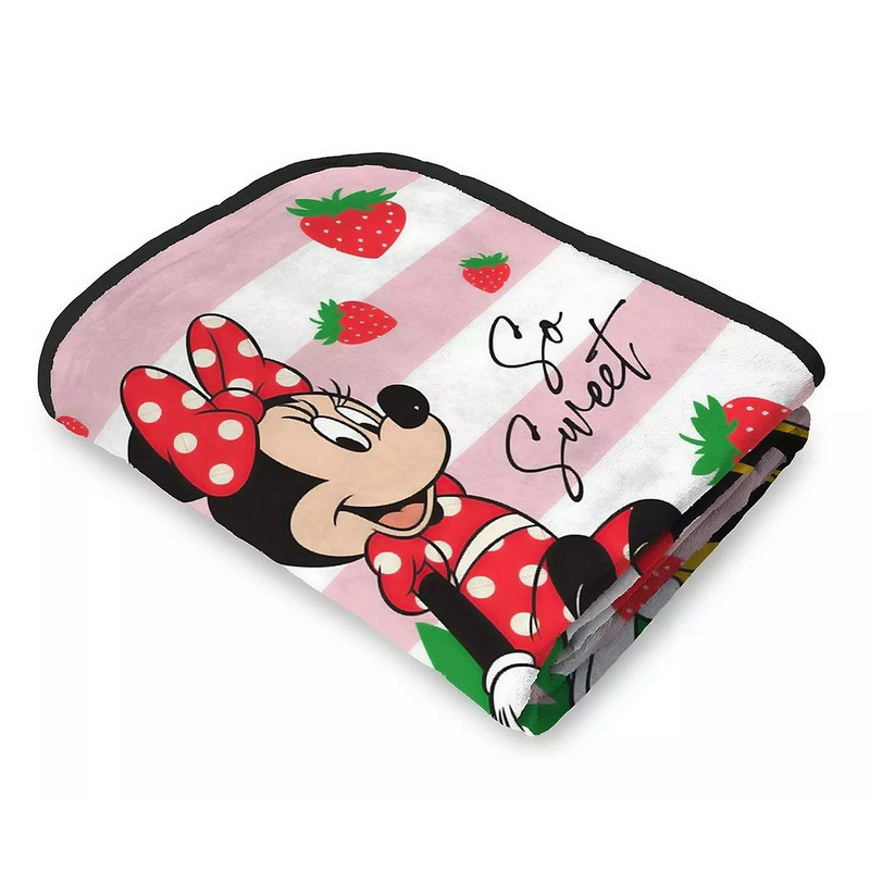 Minnie Mouse So Sweet Pink Strawberry Silk Touch Throw Blanket, 46" x 60"