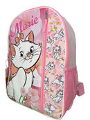 Disney Marie from The Aristocats 16" Pink Nylon School Backpack 16" for Girls, with a Large front Pocket