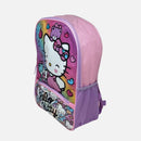 Hello Kitty Backpack 16" Sanrio Front Zipper Pocket Teddy Bears Hearts Cupcakes
