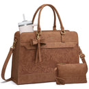 LOVEVOOK Laptop Leather Messenger Work Bag for Women, Waterproof Business Teacher Bag, Large Computer Laptop Bag