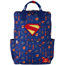 Loungefly DC Superman Nylon Full-Size School  Backpack, 17in