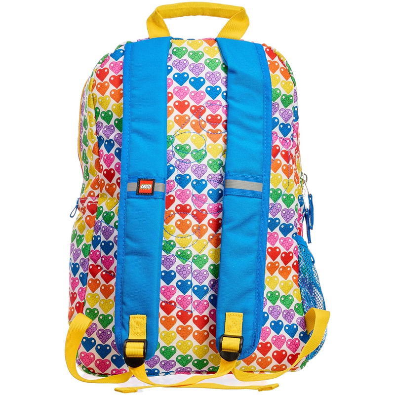 LEGO Rainbow Hearts Kids School Backpack, for Travel, On-the-Go, Back to School, with Adjustable Padded Straps
