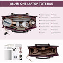 LOVEVOOK Laptop Leather Messenger Work Bag for Women, Waterproof Business Teacher Bag, Large Computer Laptop Bag