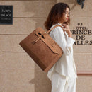 LOVEVOOK Laptop Leather Messenger Work Bag for Women, Waterproof Business Teacher Bag, Large Computer Laptop Bag, Floral Brown