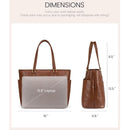 LOVEVOOK Laptop Leather Messenger Work Bag for Women, Waterproof Business Teacher Bag, Large Computer Laptop Bag