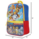 Paw Patrol 16" School Backpack and Lunch Bag 5-Piece Set with a Keychain, Reusable Bottle, and 2 Zipper pouches