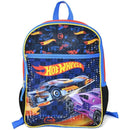 Bioworld Hot Wheels 16" Kids School Backpack with a Large Front Pocket & Side Mesh Pockets
