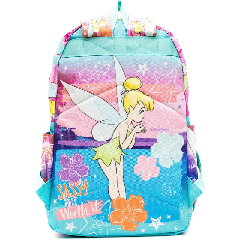 Disney Tinker Bell Never Grow Up 17" Full-Size Nylon Backpack Deluxe