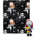 Disney Nightmare Before Christmas Silk Throw Blanket 50" x 40" with Sally Plush