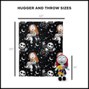 Disney Nightmare Before Christmas Silk Throw Blanket 50" x 40" with Sally Plush