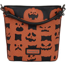 Loungefly Halloween Pumpkin Crossbody & Tote Bag, Orange & Black