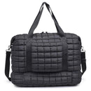 Globetrotter Quilted Nylon Puffer Travel Weekender Black