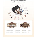 LOVEVOOK Laptop Tote Bag for Women Work, Teacher Tote Bag with Large Cup Holder, Waterproof Leather Computer Bag