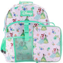 Disney Princesses 16" Kids Backpack With a matching Lunch Bag for Girls, with a large front Pocket